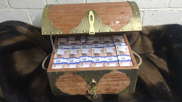 5000 Russian rubles Prop Money Pirate Chest