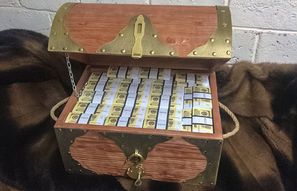 1 USSR rubles Prop Money Pirate Chest
