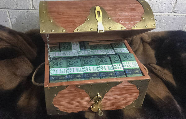 20 Canadian dollars Prop Money Pirate Chest