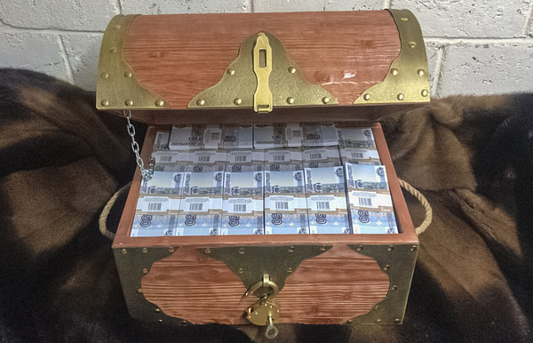 50 Russian rubles Prop Money Pirate Chest