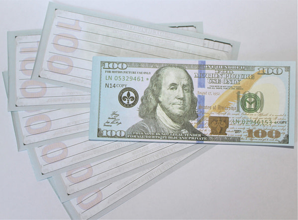 Bloc-notes de faux billets de 100 nouveaux dollars américains