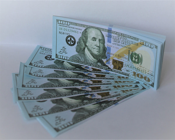 Bloc-notes de faux billets de 100 nouveaux dollars américains