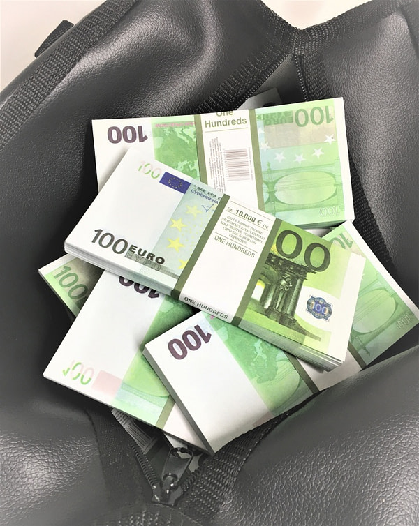 Sac d'argent 100 euros (100 paquets)