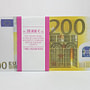 Bloc-notes de faux billets de 200 euros