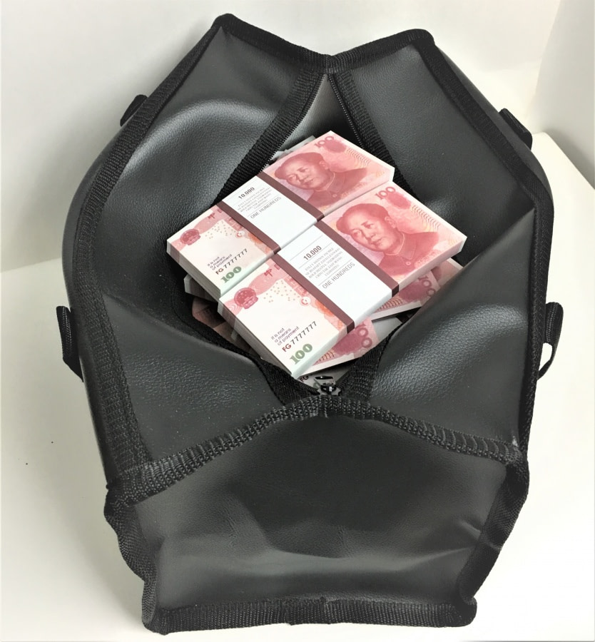 Sac d’argent 100 yuans de renminbi (100 paquets)
