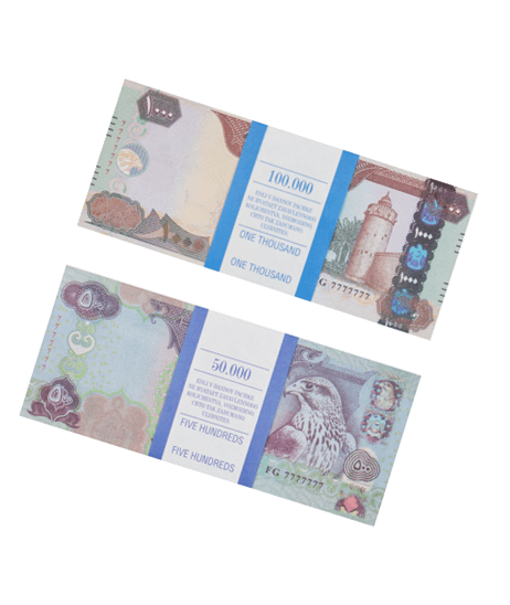 Kit de faux billets Dirhams arabes 500, 1000