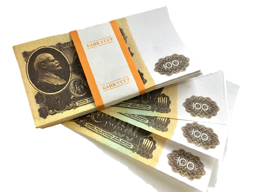 100 roubles russes de l’URSS pile de 100 faux billets