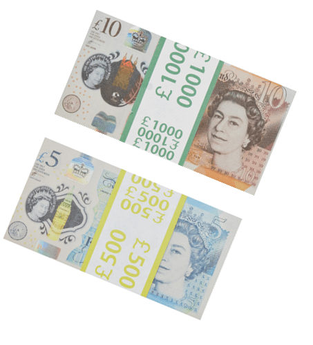 Kit de faux billets Livres britanniques 10, 5