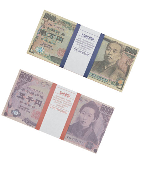 Kit de faux billets Japonais Yance 5000, 10000